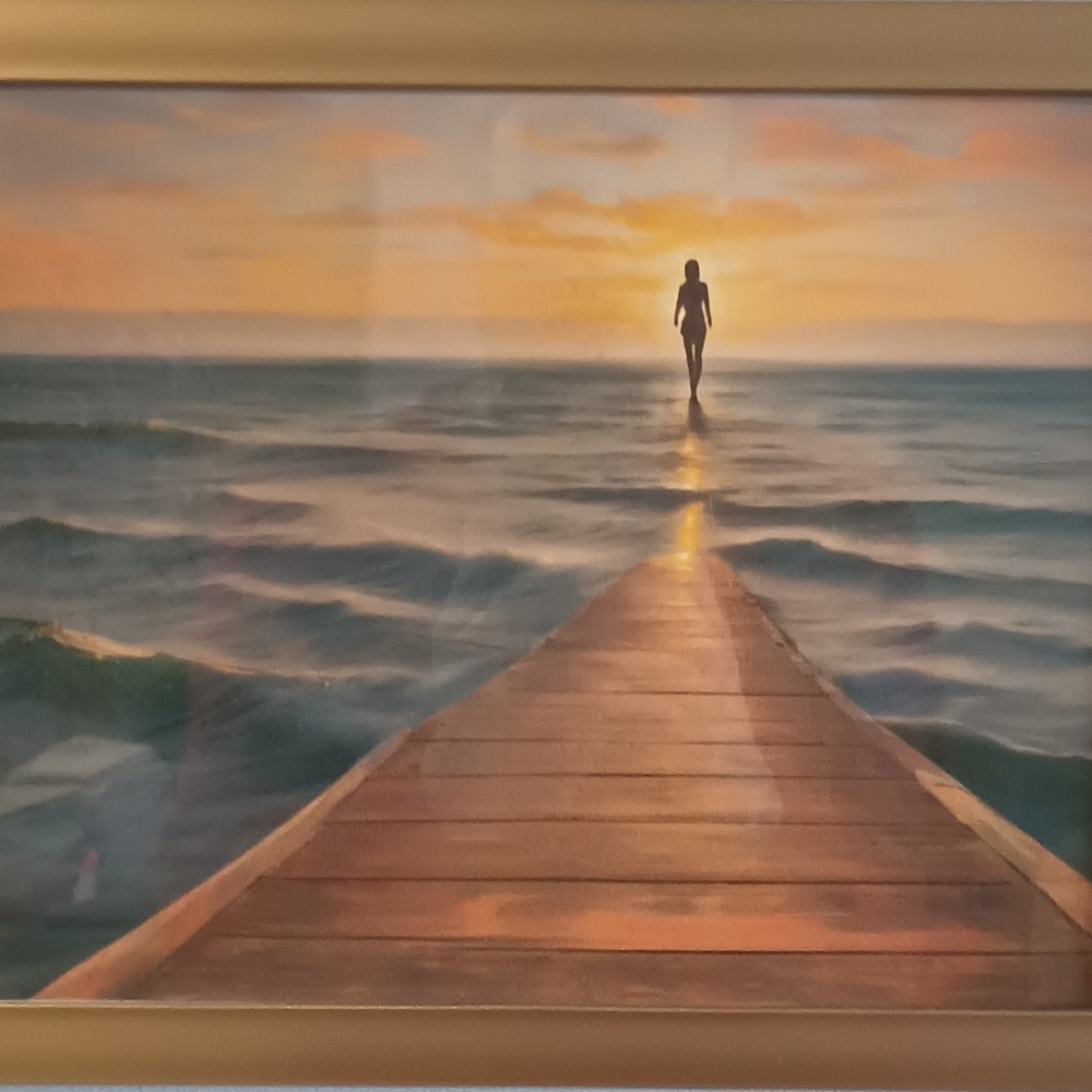 Sunset Walkway Framed Art